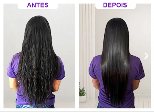 Cabelo antes e depois do Hidraliso
