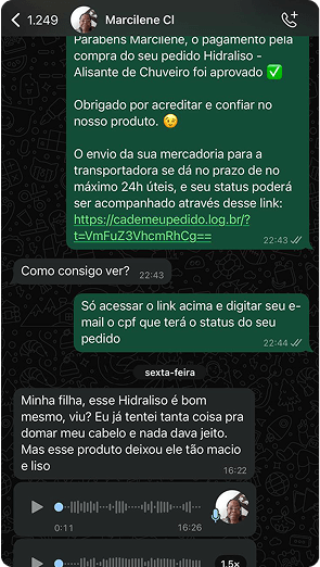 Relato de cliente Hidraliso